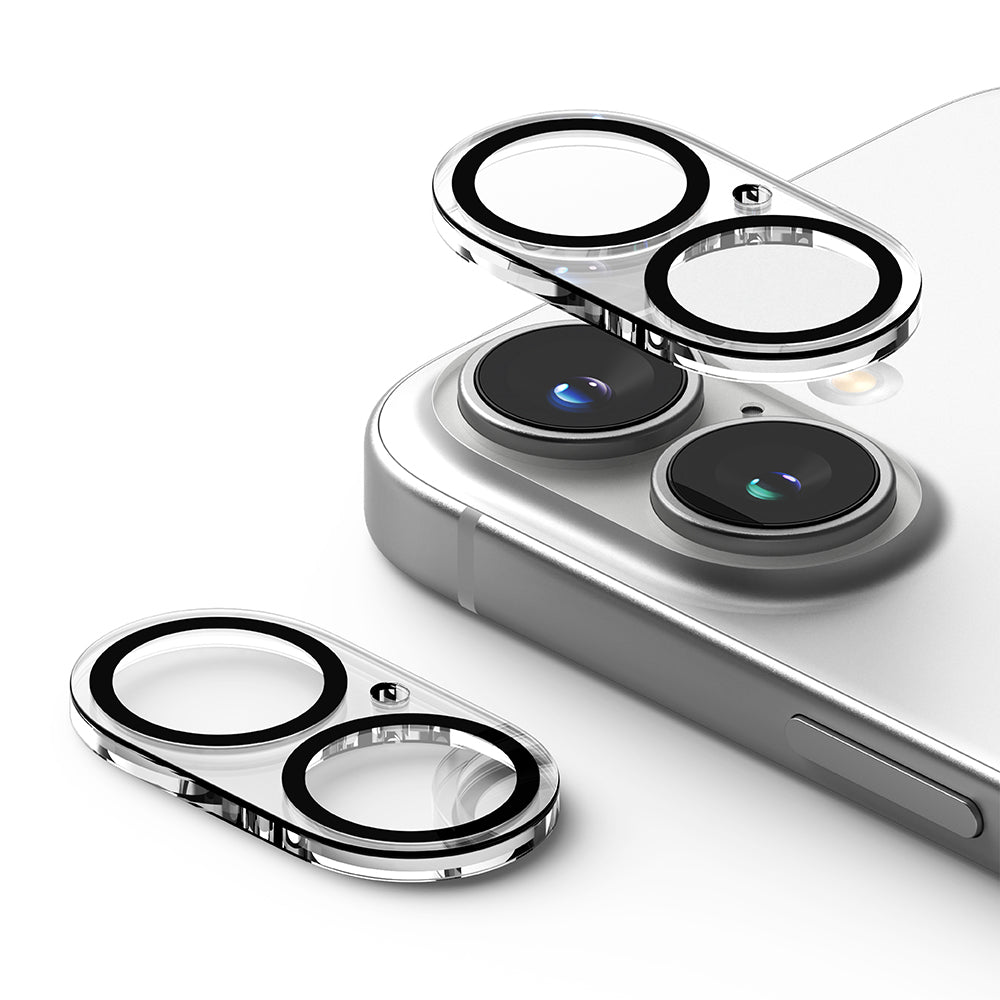 Ringke bakkamera beskyttelsesfilm for Apple iPhone 16 Plus / 16, herdet glass, sett med 2 stk, gjennomsiktig