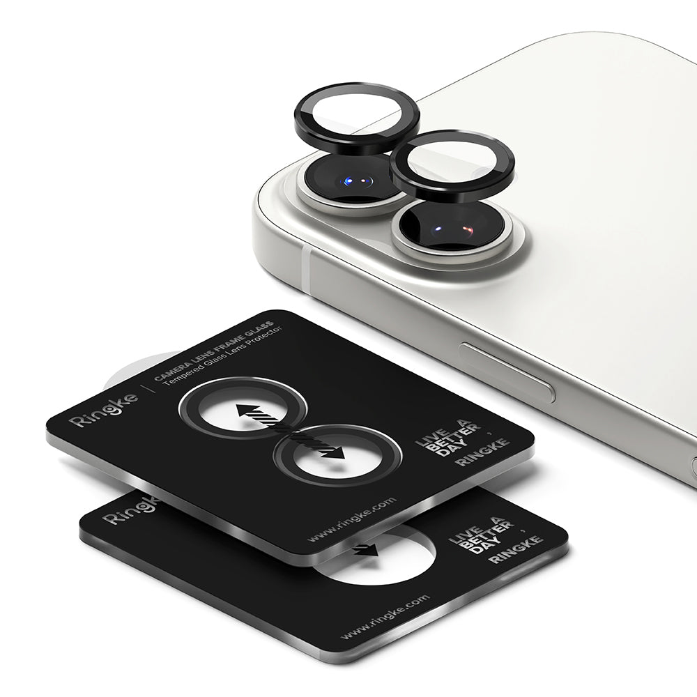 Beskyttelsesfolie Ringke Bakre Kamera for Apple iPhone 17, Herdet Glass, Svart