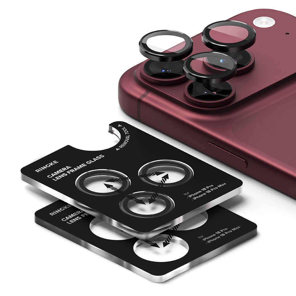Ringke bakkamera beskyttelsesfilm for Apple iPhone 18 Pro / 18 Pro Max, herdet glass, sett med 2 stk, gjennomsiktig