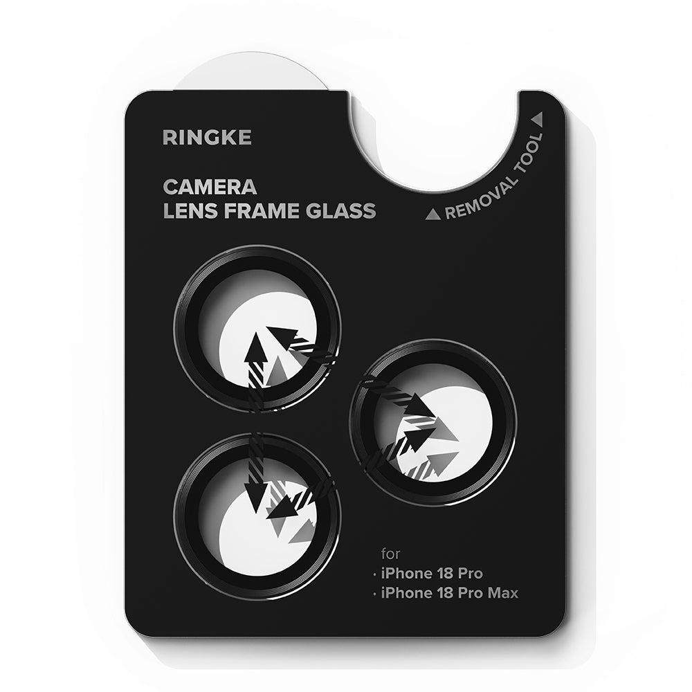 Ringke bakkamera beskyttelsesfilm for Apple iPhone 18 Pro / 18 Pro Max, herdet glass, sett med 2 stk, gjennomsiktig