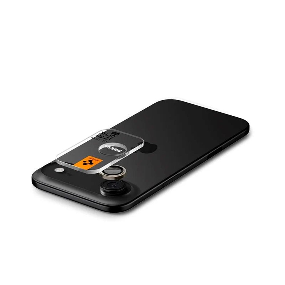 Bakre kamera beskyttelsesfilm Spigen GlastR EZ FIT Optik Pro for Apple iPhone 17 Air, Herdet glass, Sett med 2 stykker, Svart AGL09863