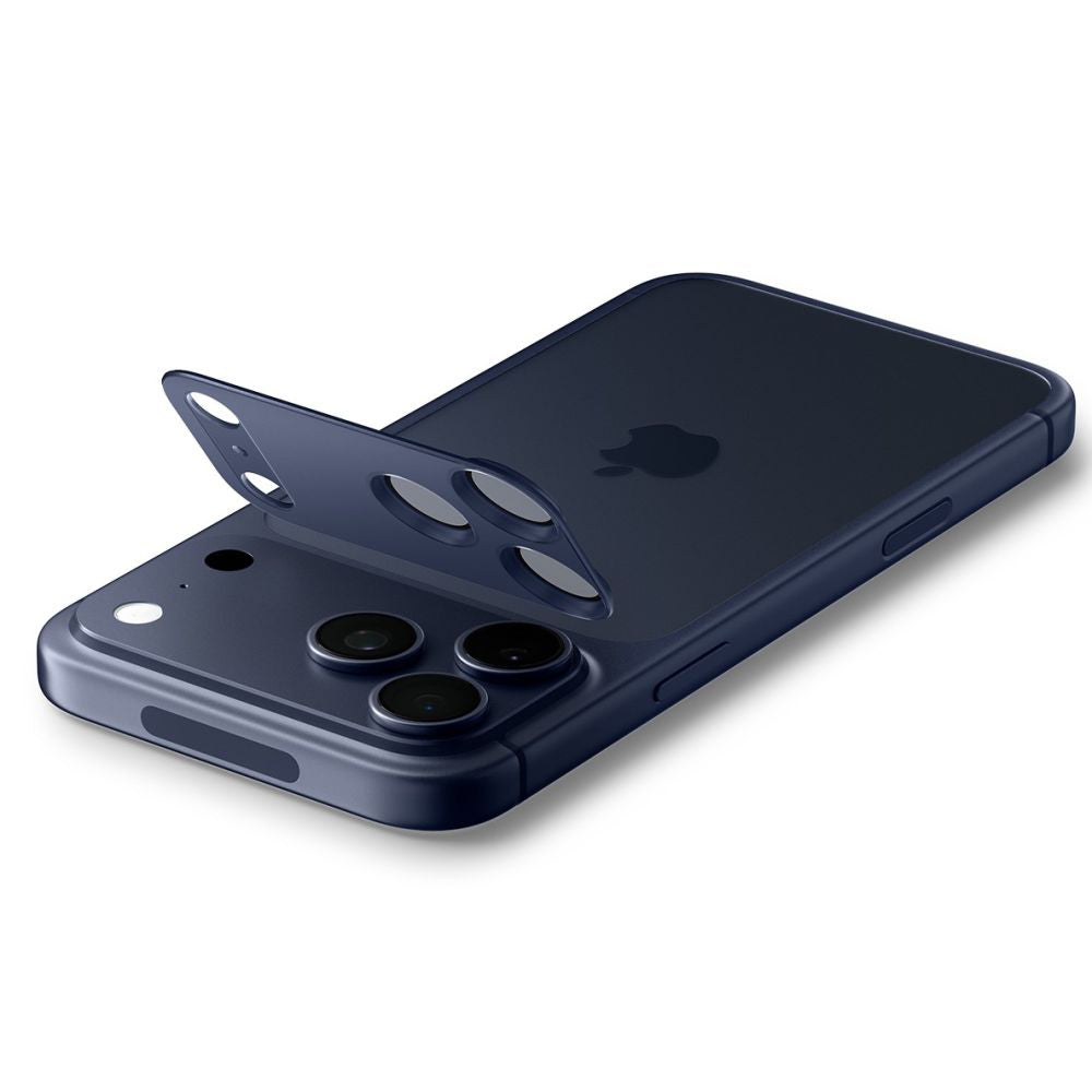 Bakre kamerabeskyttelsesfolie Spigen GlastR EZ FIT Optik Pro XL for Apple iPhone 17 Pro, Herdet glass, Blå AGL10646