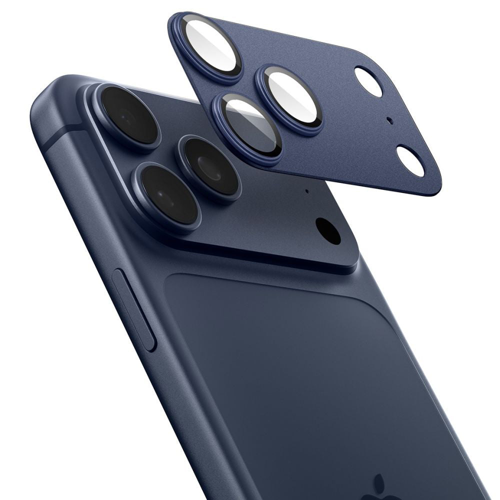 Bakre kamerabeskyttelsesfolie Spigen GlastR EZ FIT Optik Pro XL for Apple iPhone 17 Pro, Herdet glass, Blå AGL10646