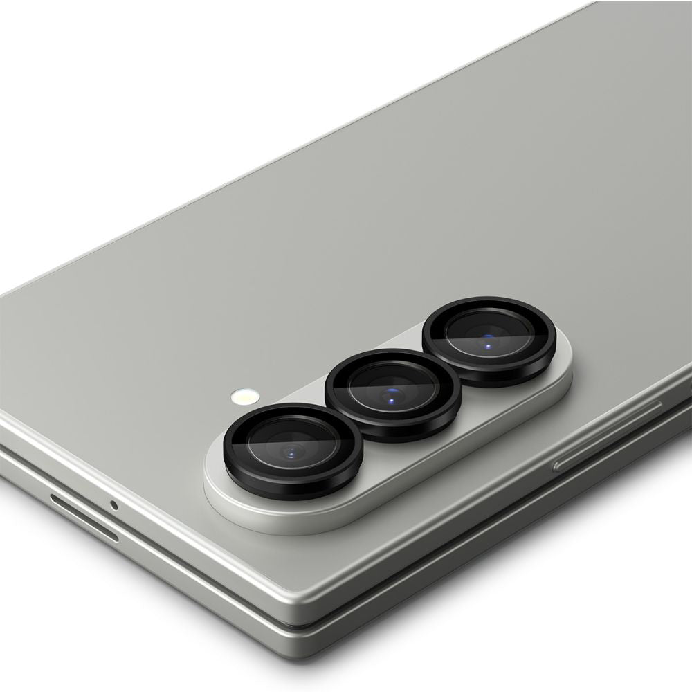 Bakre kamera beskyttelsesfilm Spigen GlastR EZ FIT Optik Pro HD for Samsung Galaxy Z Fold7 F966, Herdet glass, Sett med 2 stykker, Svart AGL09581