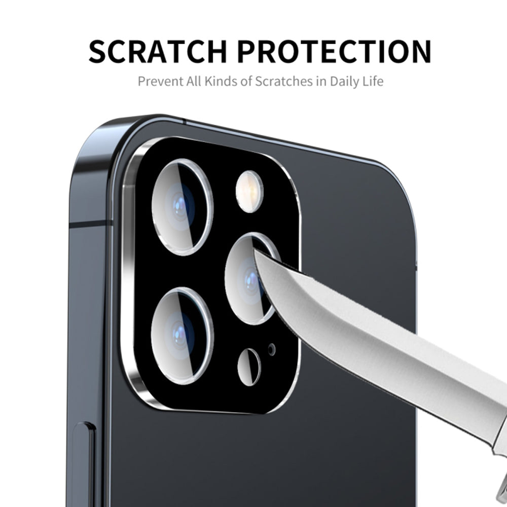 Techsuit bakre kamerabeskyttelsesfilm for Apple iPhone 15 Pro Max / 15 Pro, herdet glass, svart