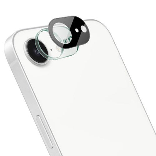 Bakre kameralinsebeskyttelse Techsuit for Apple iPhone 17e / 16e, Herdet glass, Svart