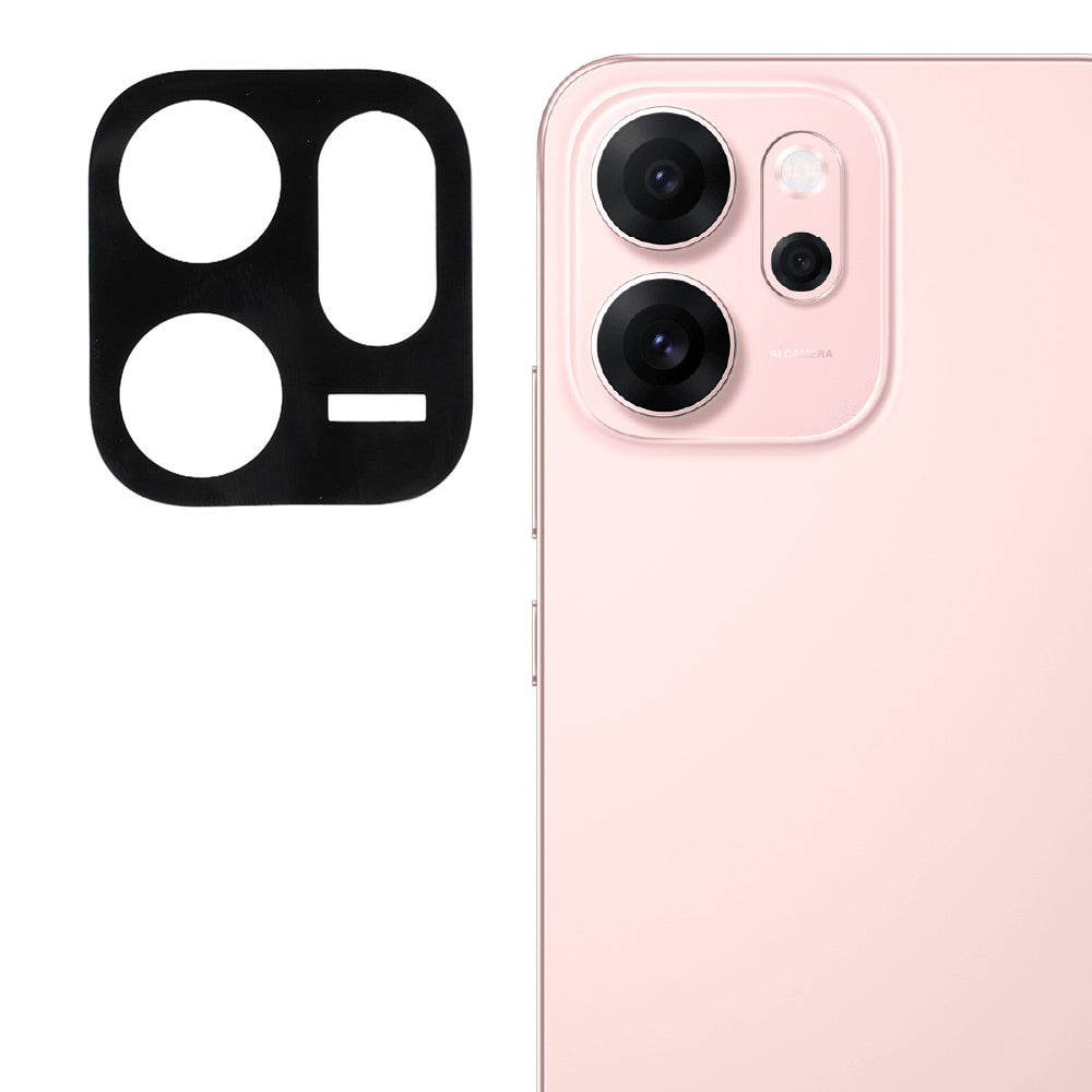 Bakre kameralinsebeskyttelse Techsuit for Oppo Reno14 FS 5G / Reno14 F, Herdet glass, Svart