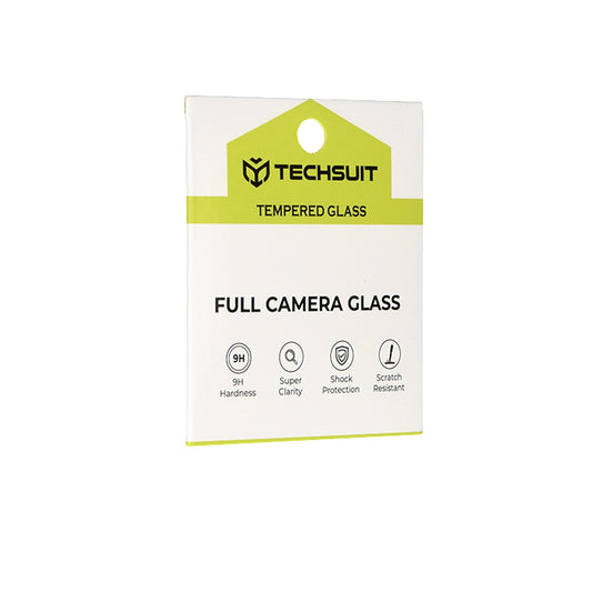 Bakre kameralinsebeskyttelse Techsuit for Realme 16, Herdet glass, Svart