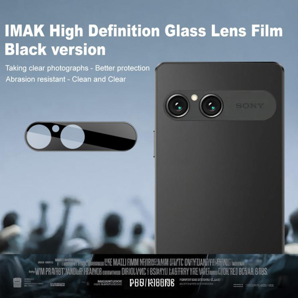 Bakre kameralinsebeskyttelse Techsuit for Sony Xperia 10 VII, Herdet glass, Svart