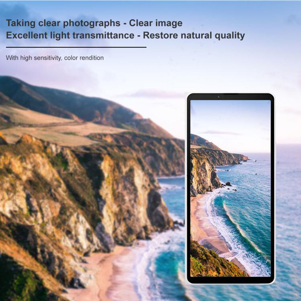 Bakre kameralinsebeskyttelse Techsuit for Sony Xperia 10 VII, Herdet glass, Svart