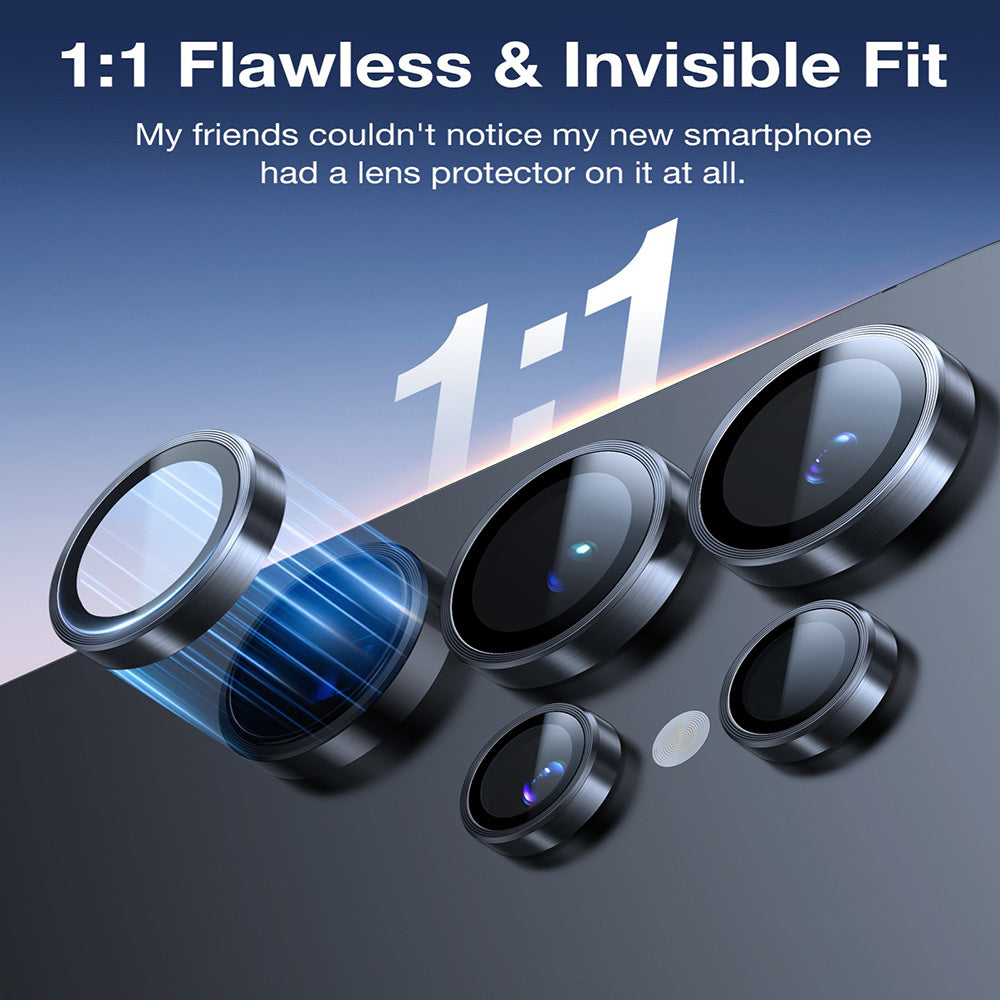 Beskyttelsesfolie for bakre kamera Torras Lensguard for Samsung Galaxy S26 Ultra S948, Herdet glass, Svart