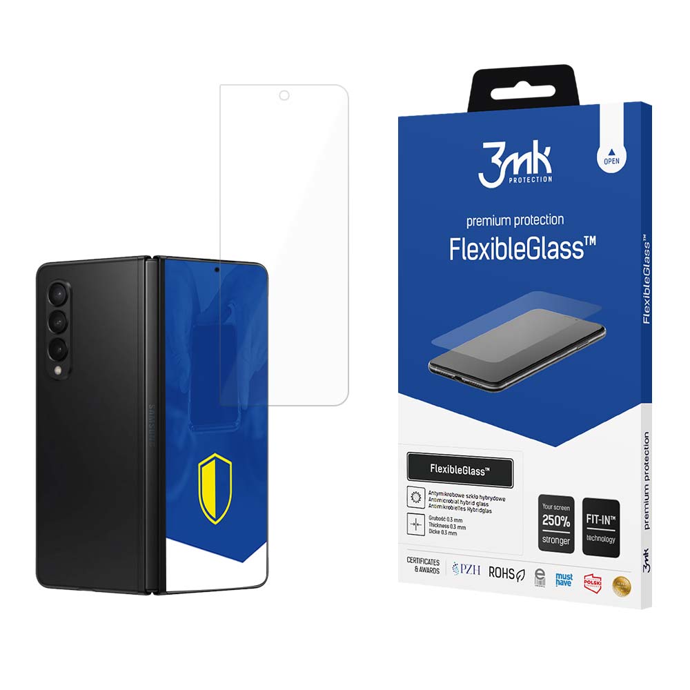 Beskyttelsesfilm for ytre skjerm 3MK FlexibleGlass for Samsung Galaxy Z Fold5 F946, Fleksibelt glass, Full lim