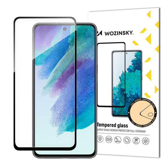 WZK Skjermbeskytter for Samsung Galaxy S23 FE S711, Glass Shield, Full Lim, Svart