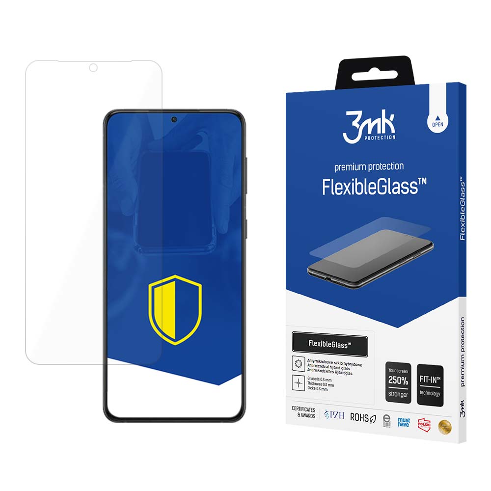 3MK FlexibleGlass skjermbeskyttelse for Samsung Galaxy S24 S921, fleksibelt glass, full lim