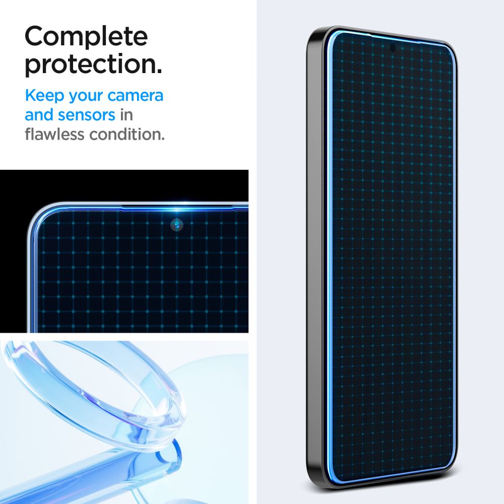 Skjermbeskytter Spigen GlastR EZ FIT for Samsung Galaxy S25+ S936 / S24+ S926, Herdet Glass, Full Lim, Sett med 2 stykker AGL07432
