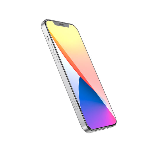 Borofone BF3 skjermbeskytter for Apple iPhone 12 Pro Max, glassbeskyttet, full lim, svart