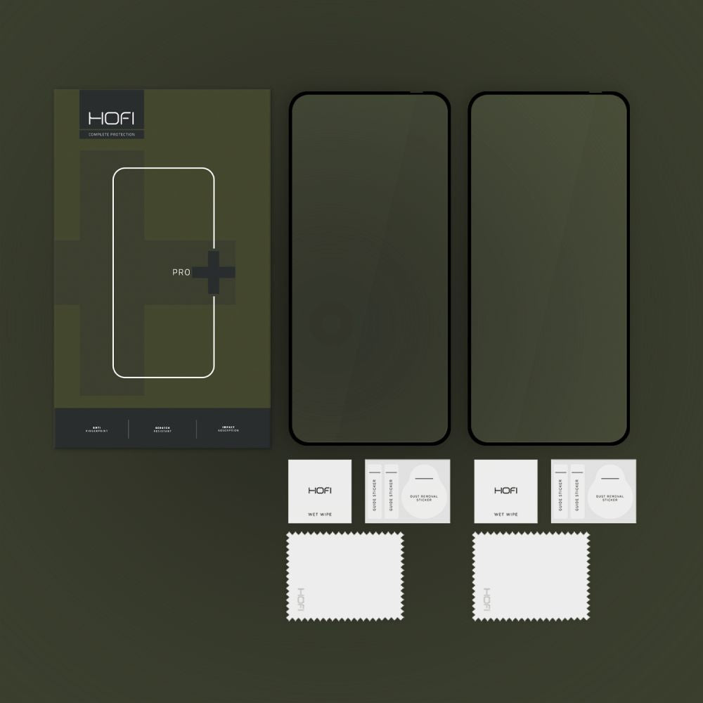 Skjermbeskytter HOFI Glass PRO+ for Motorola Edge 50 Neo, Herdet glass, Full lim, Sett med 2 stykker, 2.5D, Svart