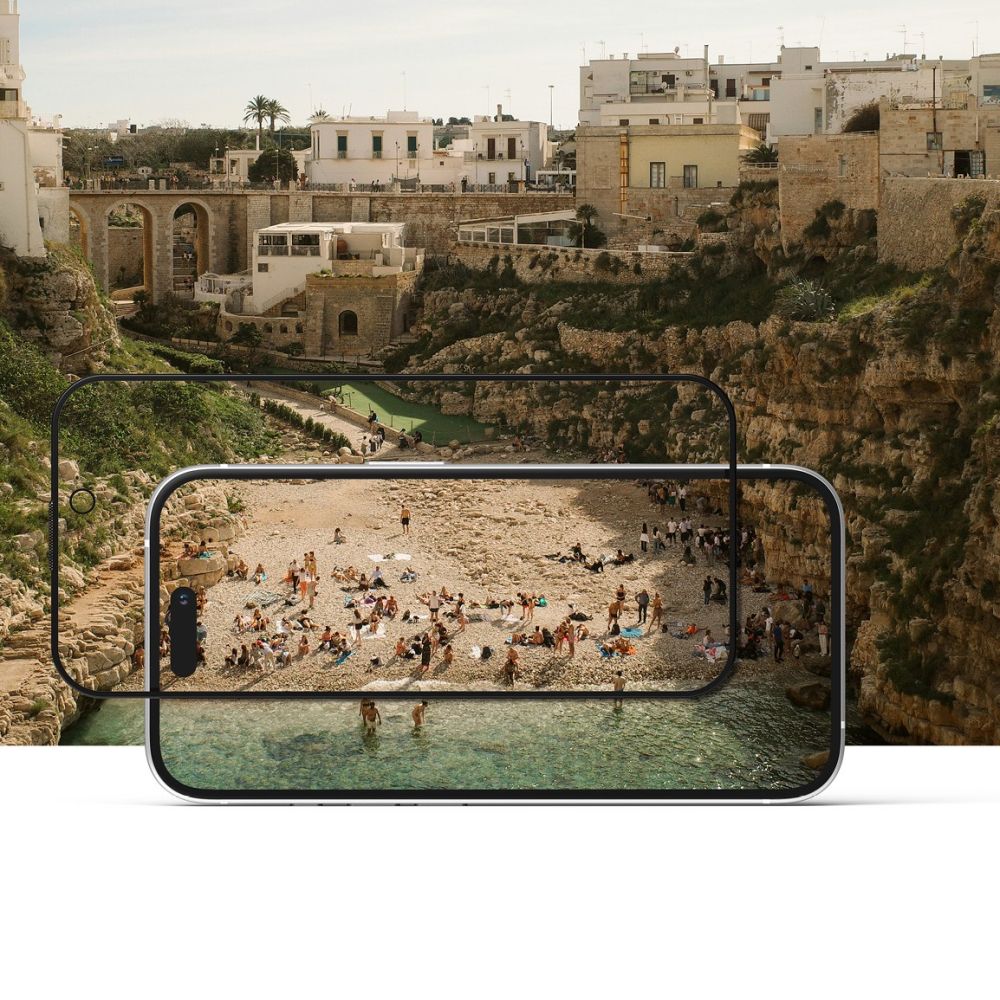 Skjermbeskytter Privacy Ringke Easy Slide for Apple iPhone 16 / 15, Herdet glass, Full lim, Sett med 2 stykker
