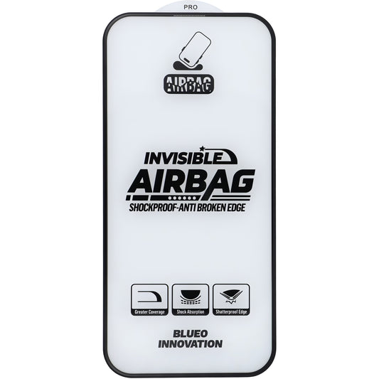 Mr Monkey Glass Anti-knust skjermbeskytter for Apple iPhone 16 Pro, glassskjermet, full lim, 5D, svart