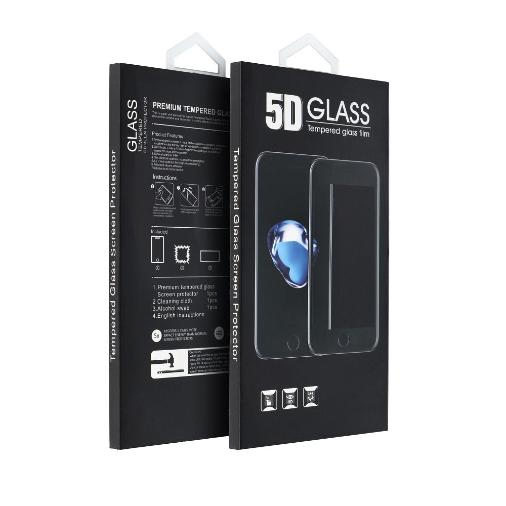 Skjermbeskytter OEM for Apple iPhone 17 Air, Herdet glass, Full lim, 5D, Svart