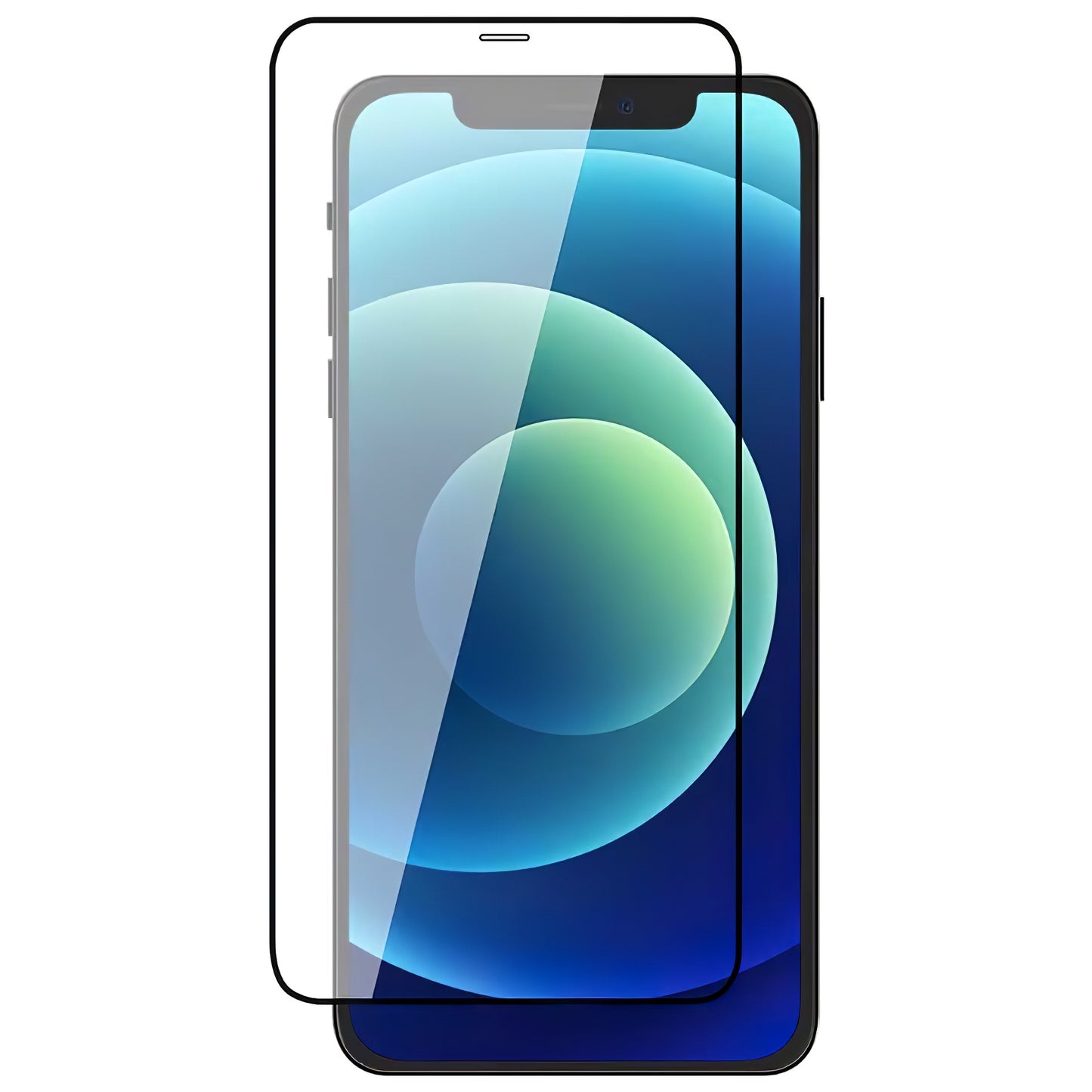 Veason PRO skjermbeskytter for Apple iPhone 12 / 12 Pro, glassbeskyttet, full lim, 6D, svart
