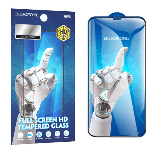 Skjermbeskytter Borofone BF6 Diamond Armor for Apple iPhone 12 / 12 Pro, glassbeskyttet, full lim, sett med 10 stykker, svart