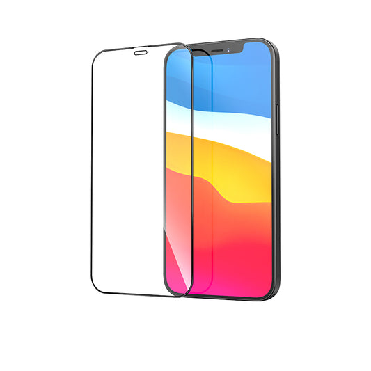 Borofone BF3 skjermbeskytter for Apple iPhone 12 Pro Max, glassbeskyttet, full lim, svart