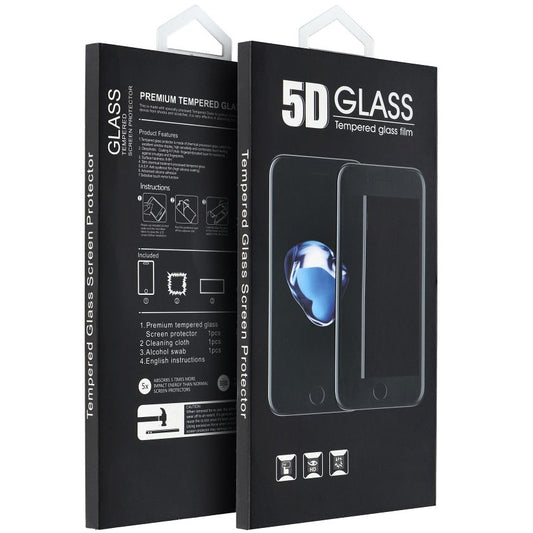 OEM skjermbeskytter for Apple iPhone 16 Pro Max, full lim, 5D, svart