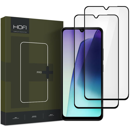 HOFI Glass PRO+ Skjermbeskytter for Xiaomi Poco C75 5G / C75 / Redmi 14C, Glassbeskyttelse, Full Lim, Sett med 2 deler, 2,5D, Svart