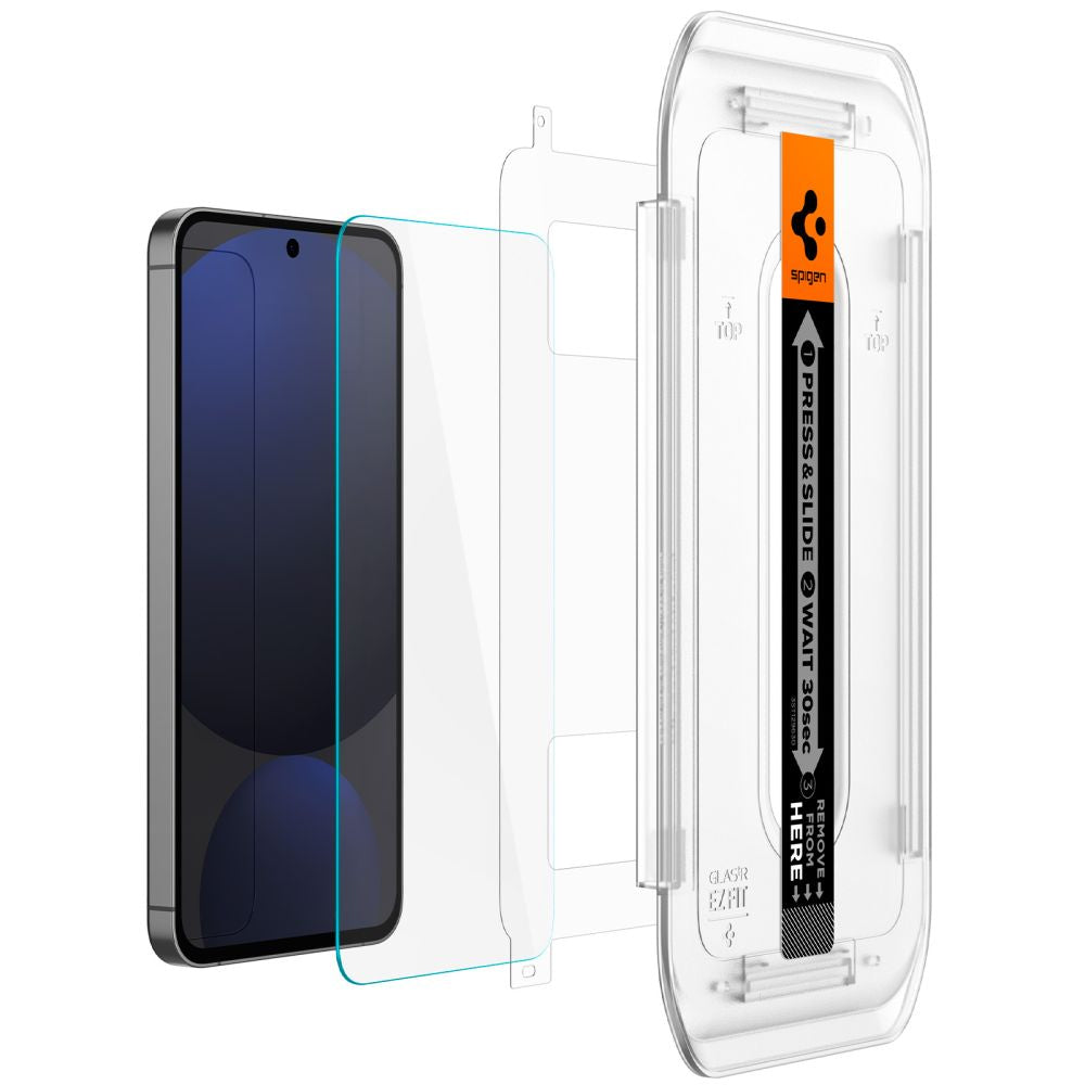 Spigen EZ FIT skjermbeskytter for Samsung Galaxy S24 FE S721, glassbeskyttet, full liming, sett med 2 stk AGL08729 AGL08729