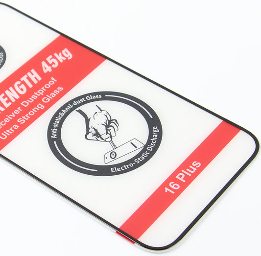 OEM Ultra Strong 45KG Skjermbeskyttelsesfilm for Samsung Galaxy A54 A546, Herdet Glass, Full Lim, 2.5D, Svart