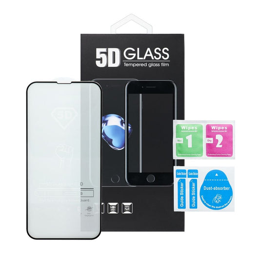 OEM skjermbeskyttelsesfilm for Samsung Galaxy A17 4G / A17 5G / A16 5G A166 / A16 4G A165, Herdet glass, Full lim, 5D, Svart