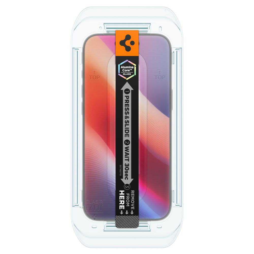 Skjermbeskyttelsesfolie Privacy Spigen GlastR EZ FIT for Apple iPhone 17 Air, Herdet glass, Full lim, Sett med 2 stykker