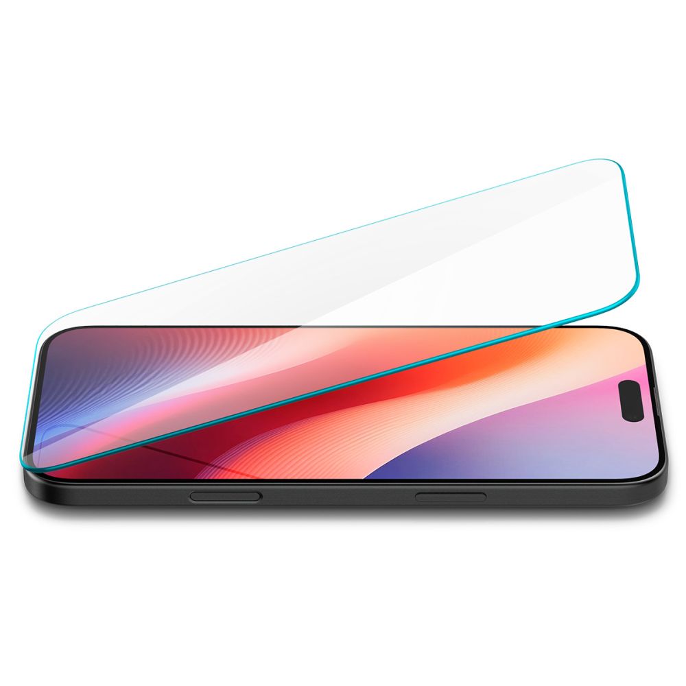 Skjermbeskytter Spigen GlastrR Slim HD for Apple iPhone 16 / 15, Herdet Glass, Full Lim, 2.5D AGL06910