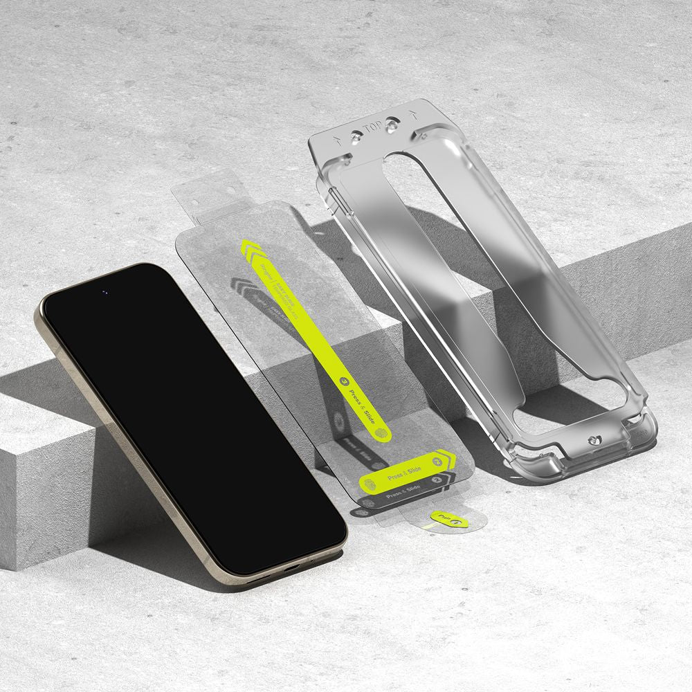 Ringke Easy Slide skjermbeskytter for Google Pixel 9 Pro XL, Herdet glass, Full lim, Sett med 2 stykker