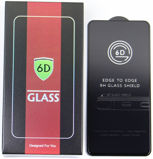 OEM skjermbeskyttelse for Apple iPhone 17e / 16e / 14 / 13 Pro, Herdet glass, Full lim, Sett med 10 stk, 6D, Svart
