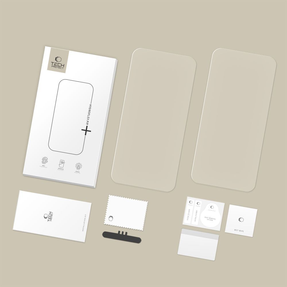 Skjermbeskyttelsesfilm Tech-Protect Hydro Flex+ for Xiaomi Poco M8 Pro / Redmi Note 15 Pro+ 5G, Plast, Sett med 2 stykker