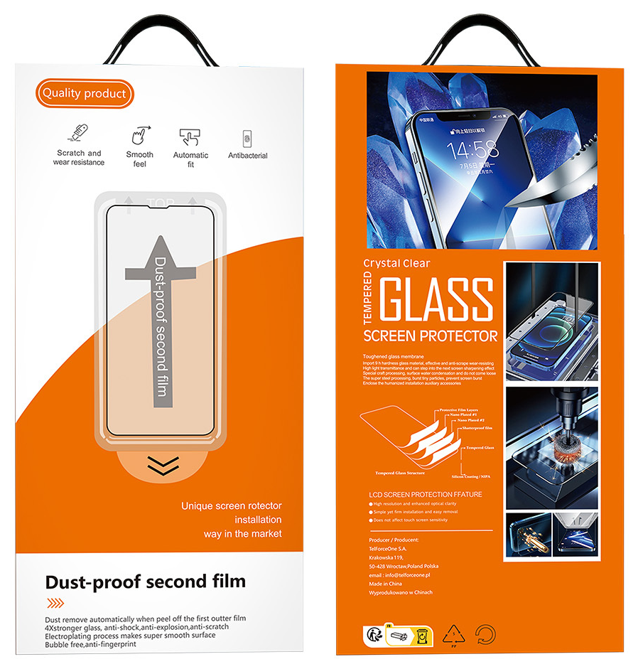 OEM Dust Free Easy Fit skjermbeskytter for Samsung Galaxy S24 Ultra S928, herdet glass, heldekkende lim, svart
