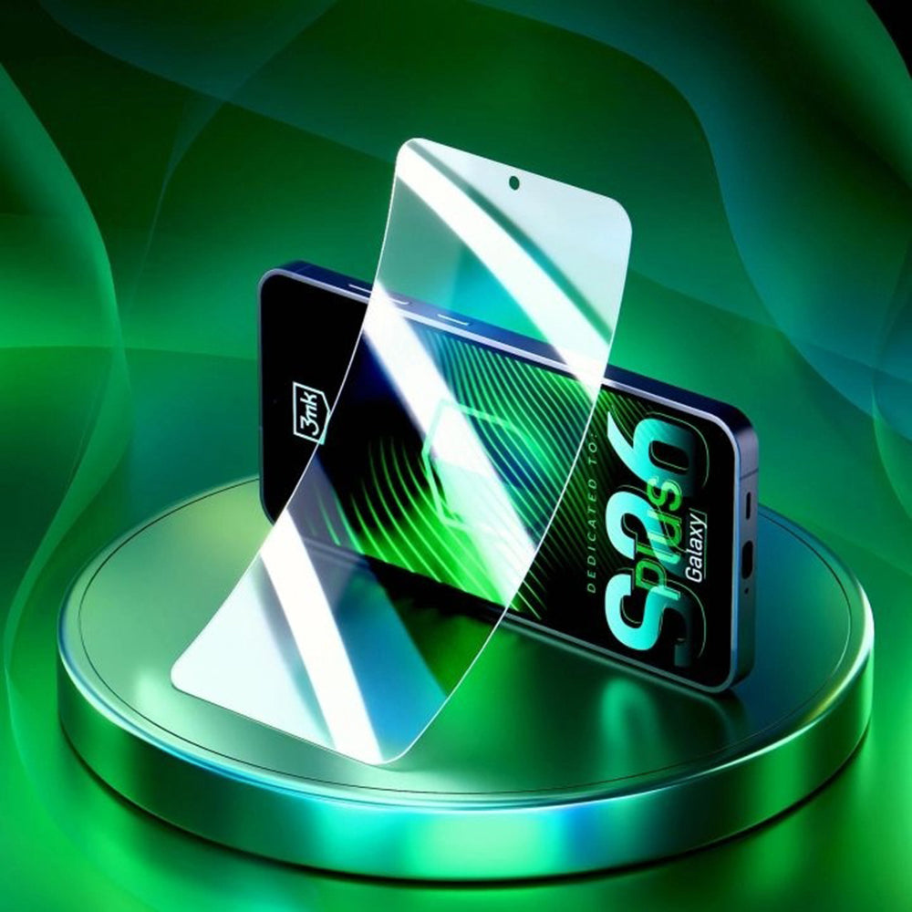 Skjermbeskytter 3MK FlexibleGlass for Samsung Galaxy S26 Plus S947, Fleksibelt Glass, Full Lim, Gjennomsiktig