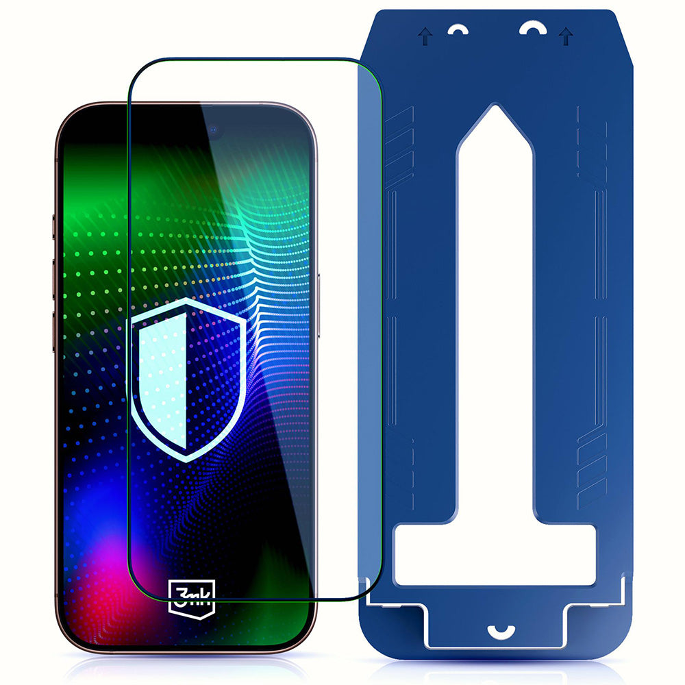 Skjermbeskytter 3MK Hardy Ultra for Apple iPhone 17 Pro Max, Herdet Glass, Full Glue, Svart