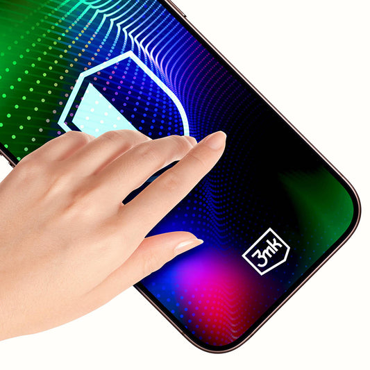 Skjermbeskytter 3MK Hardy Ultra for Apple iPhone 17 Pro, Herdet Glass, Full Lim, Svart