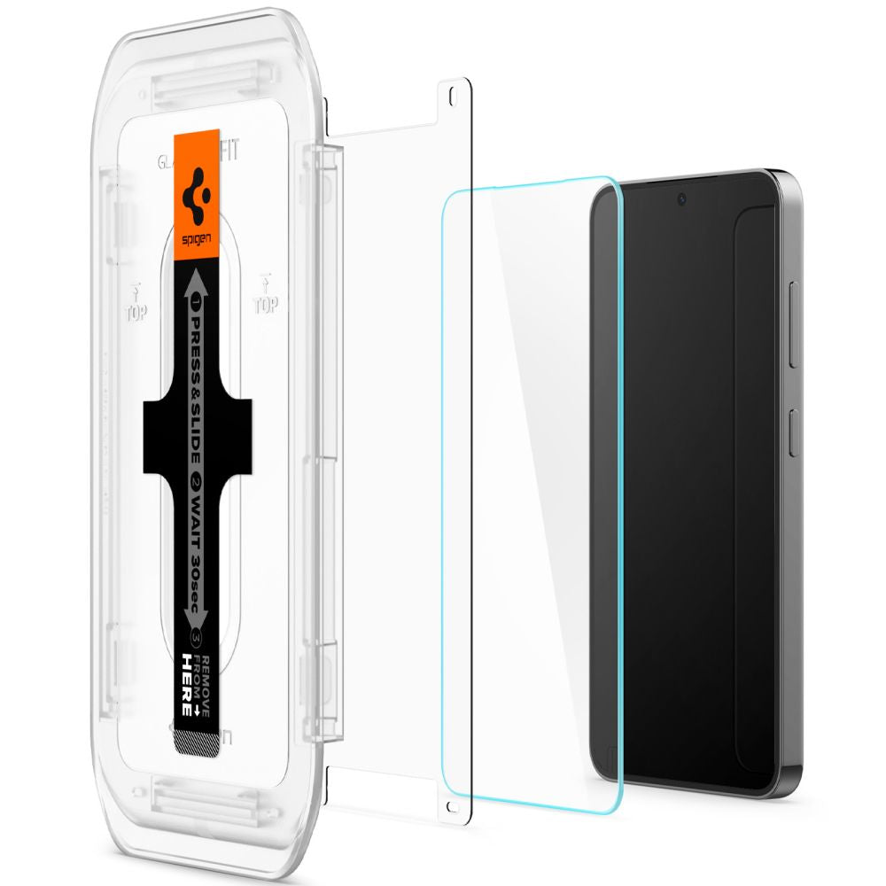 Skjermbeskytter Spigen GlastR EZ FIT for Samsung Galaxy S25+ S936 / S24+ S926, Herdet Glass, Full Lim, Sett med 2 stykker AGL07432