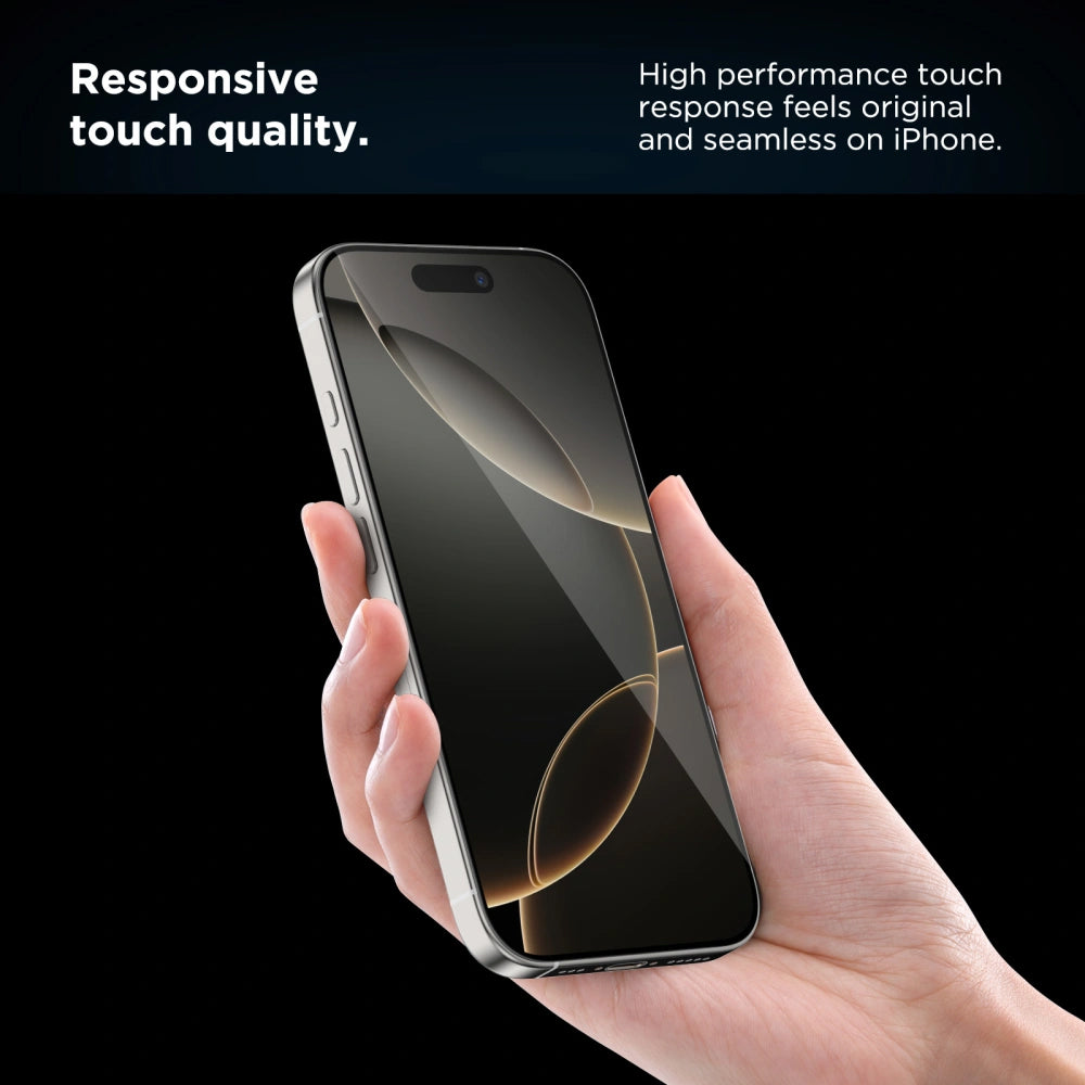 Skjermbeskytter Tech-Protect Quick Set+ for Apple iPhone 16 Pro, Herdet Glass, Full Lim, Sett med 2 stykker, Svart