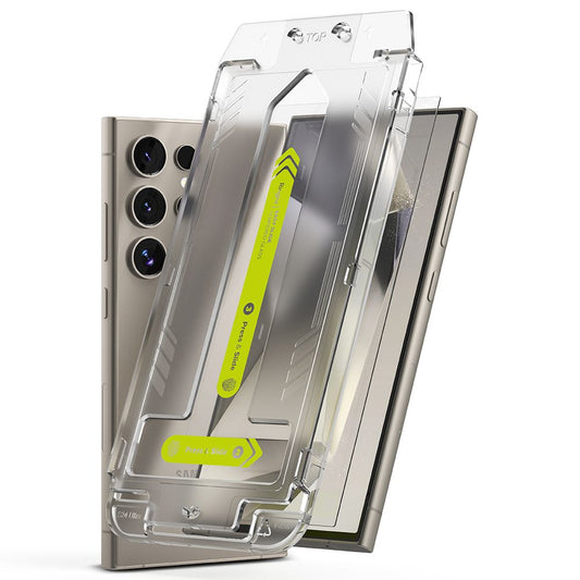 Ringke Easy Slide skjermbeskytter for Samsung Galaxy S24 Ultra S928, glassbeskyttet, full lim, sett med 2 stk