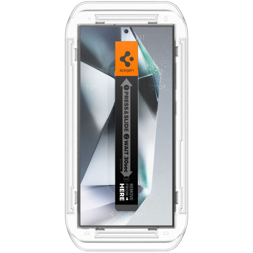 Spigen EZ FIT Privacy skjermbeskytter for Samsung Galaxy S24 Ultra S928, glassbeskyttet, full lim, sett med 2 stk.