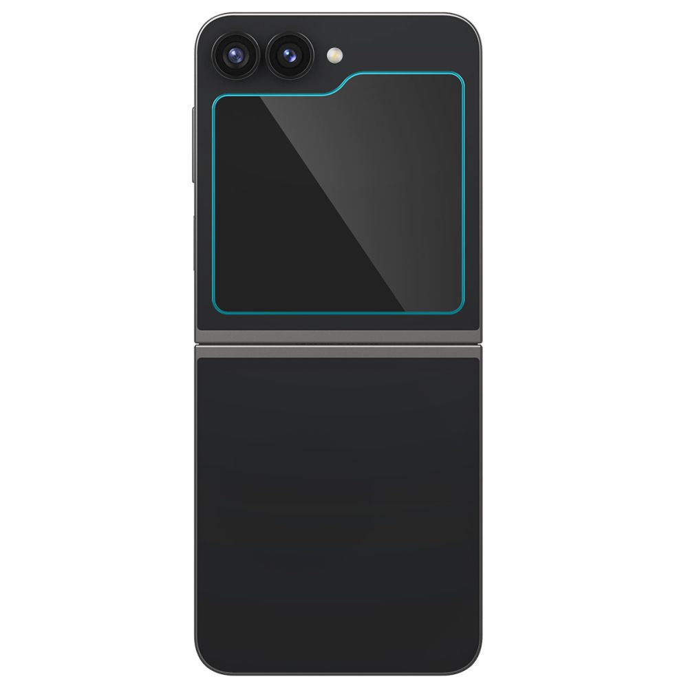 Beskyttelsesfilm for ytre skjerm Spigen GlastR EZ FIT for Samsung Galaxy Z Flip6 F741, Herdet glass, Full lim, Sett med 2 stykker AGL07972