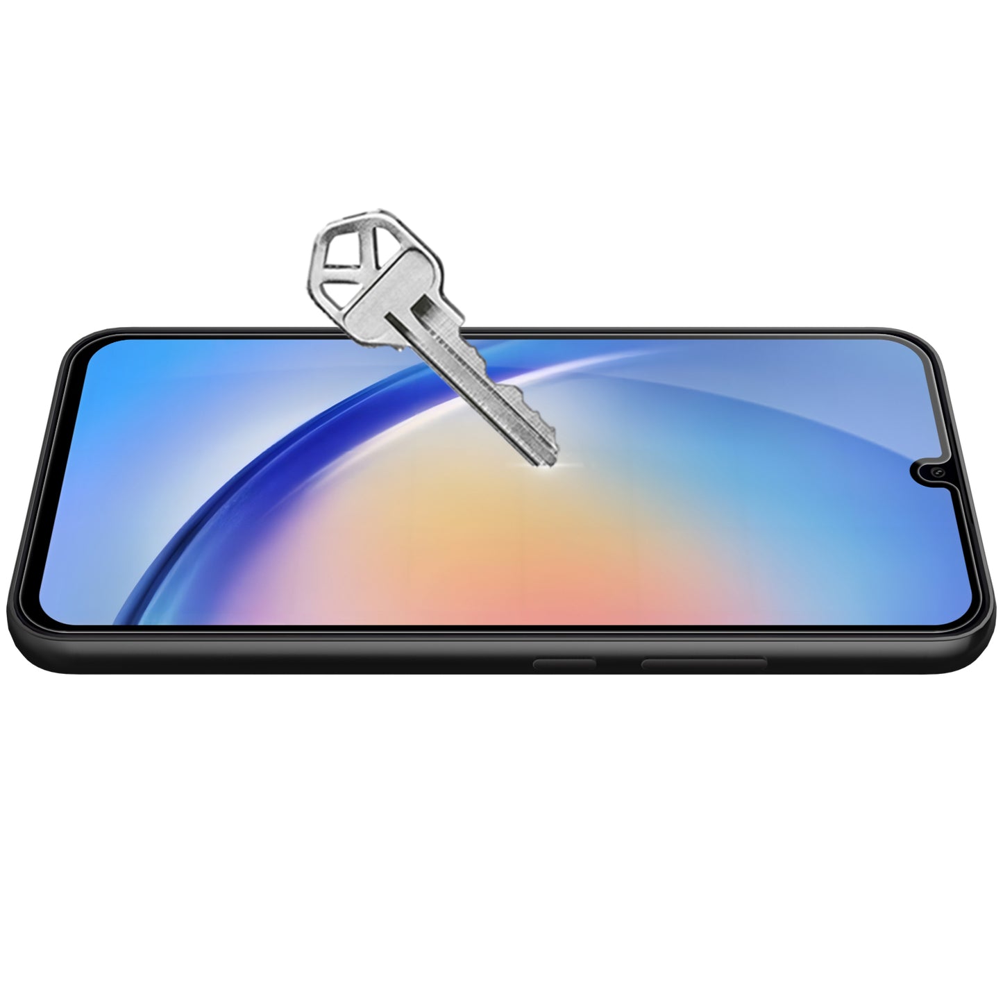 OEM skjermbeskyttelsesfilm for Samsung Galaxy A34 A346, skjermet glass, full lim, 9D, svart