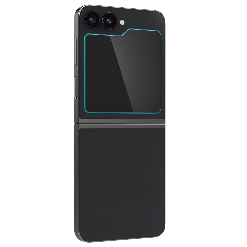 Beskyttelsesfilm for ytre skjerm Spigen GlastR EZ FIT for Samsung Galaxy Z Flip6 F741, Herdet glass, Full lim, Sett med 2 stykker AGL07972