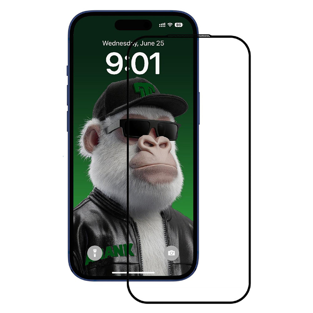 Skjermbeskytter Anank 10X Reinforced CG for Apple iPhone 17 Air, Herdet Glass, Full Glue, 2.5D, Svart