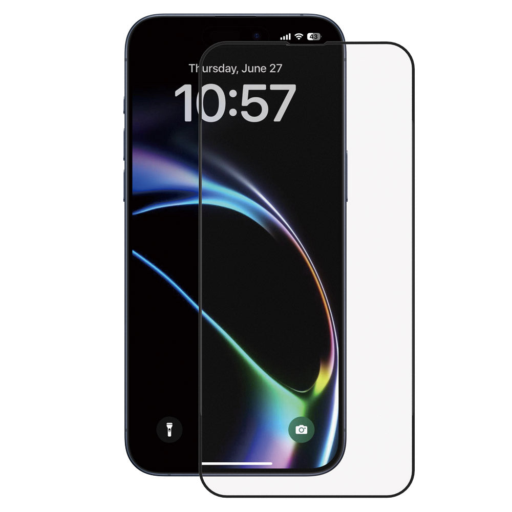 Anank 1X Forsterket Skjermbeskytter for Apple iPhone 16 Pro Max, Herdet Glass, Full Lim, 2.5D, Sett med 10 stk, Svart